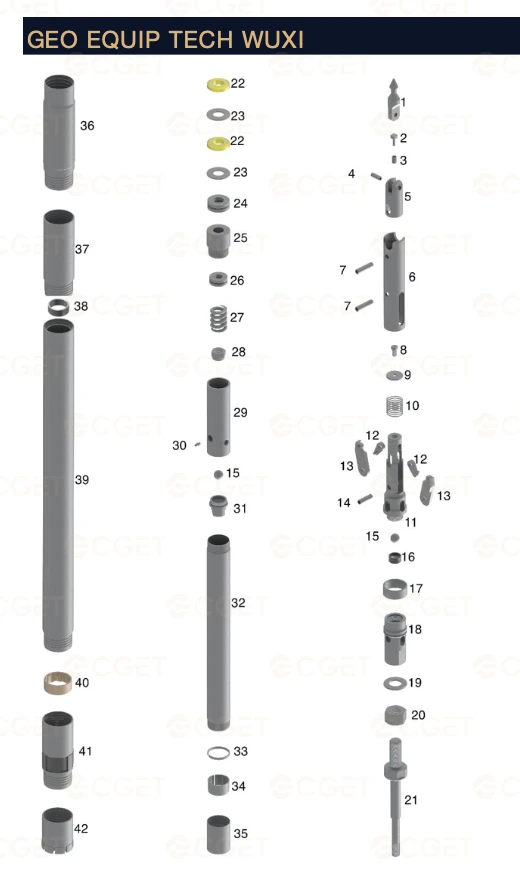 Control de calidad para perforación de núcleos 9: barriles de extracción de n...
